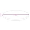 vidaXL Okrugla stolna ploča tamnosmeđa &Oslash; 80x1,5cm tretirana hrastovina