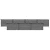 vidaXL Panel ograde 7 pcs WPC i aluminij Siva