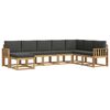 vidaXL Set vanjskih sofa s jastukom 8 pcs Bijela i antracit