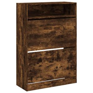 vidaXL Ormarić za cipele s 2 ladice boja hrasta 80 x 34 x 116 cm