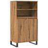 vidaXL Visoka ploča Artisan hrast 60x36x110 cm izrađeno drvo