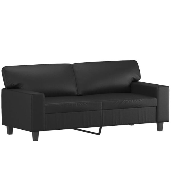 vidaXL 3-dijelni set sofa crna od umjetne kože