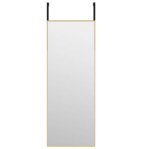 vidaXL Ogledalo za vrata zlatno 30 x 80 cm od stakla i aluminija