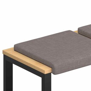 vidaXL Jastučić za klupu 2 kom. Tkanina Sivosmeđa Dubina 35 cm
