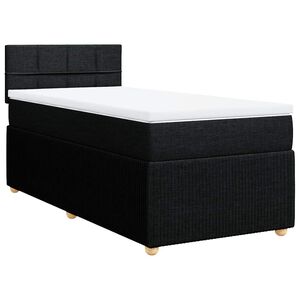 vidaXL Box spring krevet s madracem crni 80 x 200 cm od tkanine