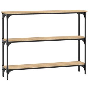 vidaXL Konzolni stol boja hrasta 100 x 22,5 x 75 cm konstruirano drvo