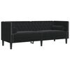 vidaXL 2-dijelni set sofa Chesterfield crni baršunasti
