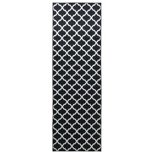 vidaXL Traka za tepih LESAKA Crno i bijelo 50 x 100 cm