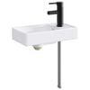 vidaXL Umivaonik s slavinom i odvodom Mat Crna 40,5 x 22,5 x 11,5 cm
