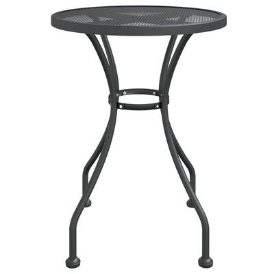 vidaXL Vrtni stol od ekspandirane metalne mreže Ø 60 x 72 cm antracit