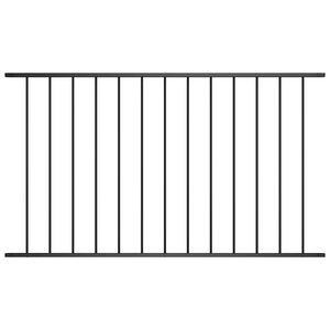 vidaXL Ogradni panel Woerden čelik s pra&scaron;kastim premazom 163x100 cm crna