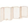 vidaXL Vrata za pse s vratima sklopiva 6 panela 300 cm drvo topole