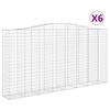 vidaXL Lučne gabionske ko&scaron;are 6 kom 400x50x200/220cm pocinčano željezo
