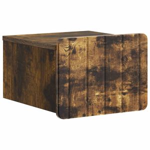 vidaXL Noćni ormarić za montažu na zid s ladicama Zidne Dimljeni hrast