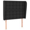 vidaXL Uzglavlje s u&scaron;ima crno 103x23x118/128 cm od umjetne kože