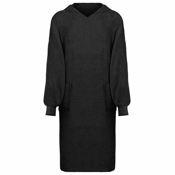 vidaXL Deka majica s kapuljačom KINN Crna XL Pamuk