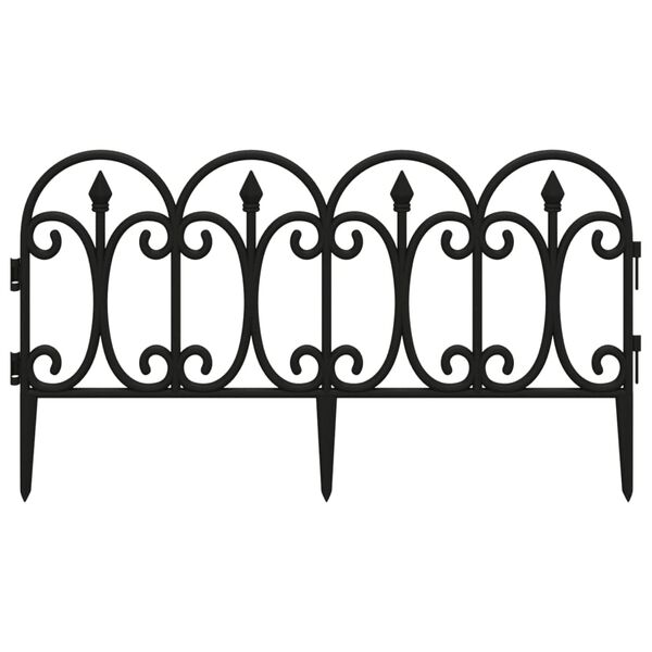 vidaXL Rubnjaci za travnjak 17 kom crni 10 m PP