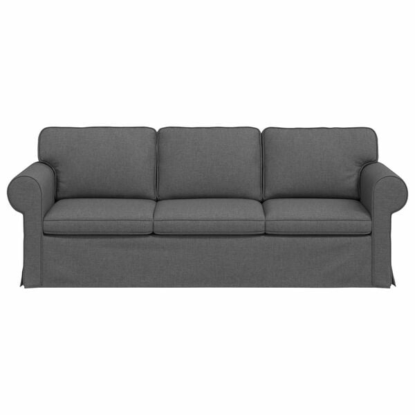 vidaXL Sofa Tamno siva 215 x 82 x 80 cm tkanina