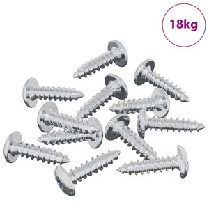 vidaXL Vijak 13636 pcs Srebrno M4 x 16 mm Čelik