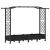 vidaXL Povi&scaron;eni krevet s mrežom i krovom Crna 207 x 40 x 129 cm PP