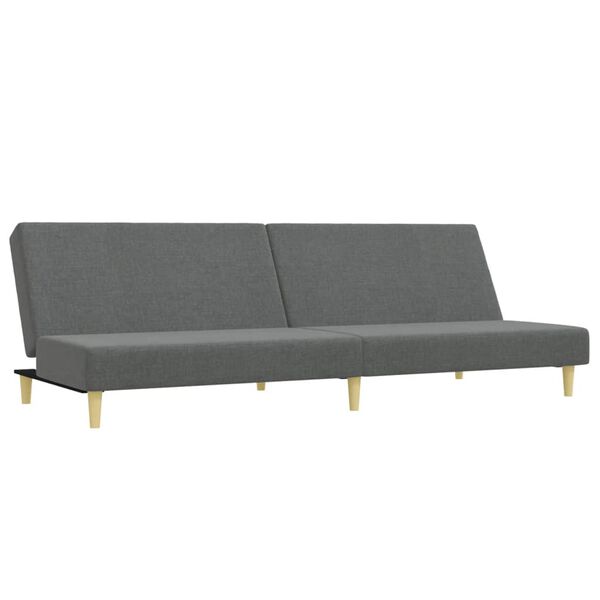vidaXL 2-dijelni set sofa tamnosivi od tkanine