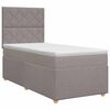 vidaXL Boxspring krevet s madracem Sivosmeđa 80 x 200 cm Tkanina