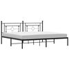 vidaXL Metalni okvir za krevet s uzglavljem crni 193x203 cm
