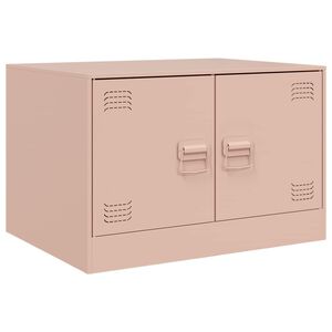 vidaXL Stolić za kavu ružičasti 67 x 50 x 44 cm čelični