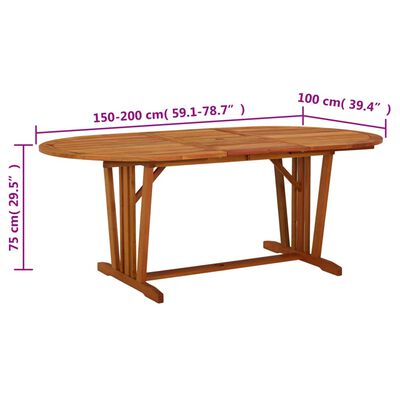 vidaXL Vrtni stol 200 x 100 x 75 cm od masivnog drva eukaliptusa