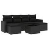 vidaXL 7-dijelni set vrtnih sofa od poliratana s jastucima crni