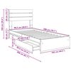 vidaXL Krevet s od storage Siva Sonoma 100 x 200 cm Konstruirano drvo