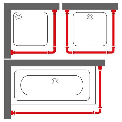 Sealskin set šipki za zavjesu za tuš Easy-Roll mat aluminijski