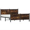 vidaXL Metalni okvir kreveta bez madraca boja hrasta 137x190 cm