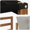vidaXL Set vanjskih sofa s jastukom 6 pcs Prirodna i svijetlo siva
