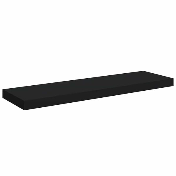 vidaXL Plutajuća zidna polica crna 80 x 23,5 x 3,8 cm MDF