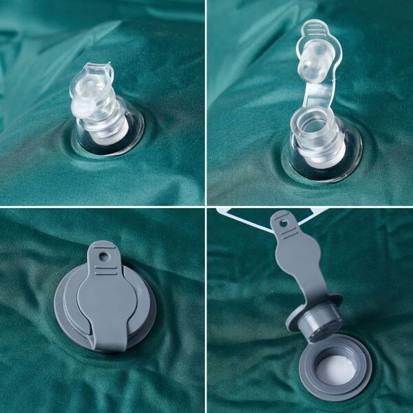 vidaXL Samonapuhujući madrac za kampiranje za 1 osobu zeleni