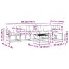 vidaXL Set vanjskih sofa s jastukom 7 pcs Prirodna i crna