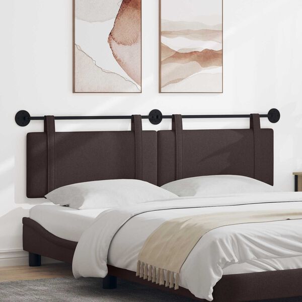 vidaXL Držeće uzglavlje Zidne Tamno smeđa 190 x 55 x 5 cm tkanina