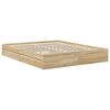 vidaXL Krevet s od storage Sonoma hrast 160 x 200 cm Konstruirano drvo
