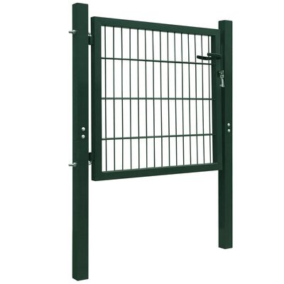 vidaXL 2D vrata za ogradu (jednostruka) zelena 106 x 130 cm