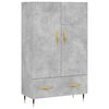 vidaXL Visoka komoda boja betona 69,5 x 31 x 115 cm konstruirano drvo