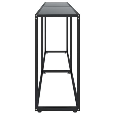 vidaXL Konzolni stol crni 200 x 35 x 75,5 cm od kaljenog stakla