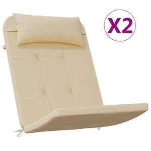 vidaXL Jastuci za stolicu Adirondack 2 kom bež od tkanine Oxford