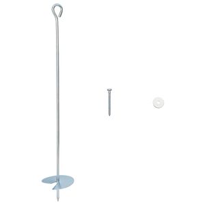 vidaXL Zemaljska sidra 10 kom. Galvanizirani metal Srebrna