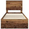 vidaXL Krevetna konstrukcija Staro drvo 100 x 200 cm Konstruirano drvo