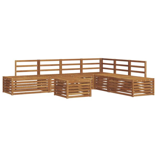 vidaXL Set vanjskih sofa 7 Komad Prirodna Čvrsto drvo akacije