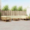 vidaXL Set vanjskih sofa s jastukom 11 pcs Prirodna i krem