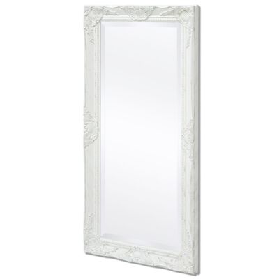 vidaXL Zidno ogledalo u baroknom stilu 100 x 50 cm bijelo
