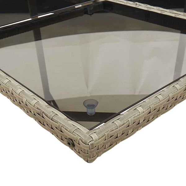 vidaXL 15-dijelni vrtni blagovaonski set s jastucima poliratan sivi