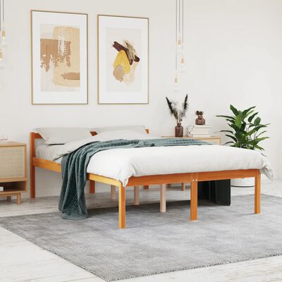 vidaXL Krevet za starije osobe voštano smeđi 120 x 190 cm od borovine